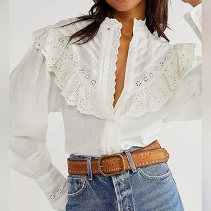 Hit The Road Button Front Blouse